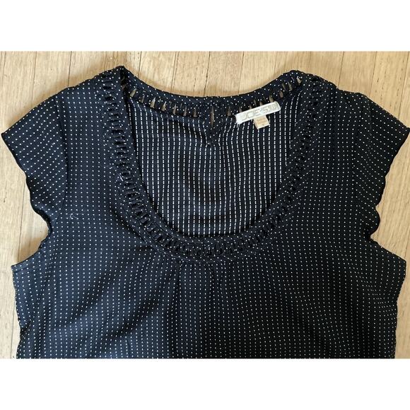 Joe's Jeans Polka Dot Ruffle Shift Dress Size M Black White - Picture 2 of 9